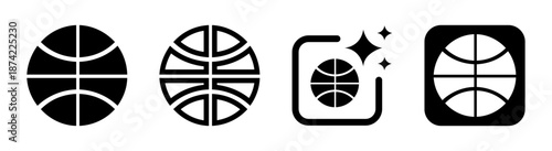 Basketball icon isolated on transparent background vector illustration