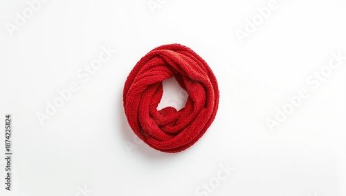 Single red knitted scarf la...