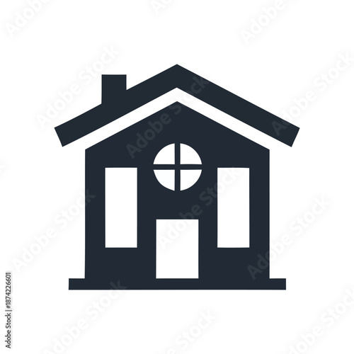 Simple House Illustration Featuring Minimalist Design and Clean Lines