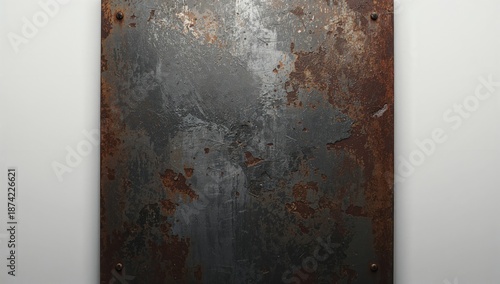 Old black and white metal w...