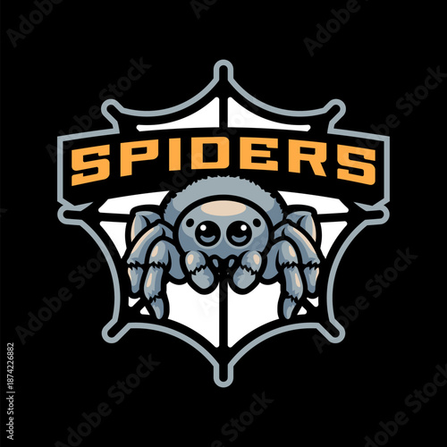 Spider Cartoon Mascot Logo Design