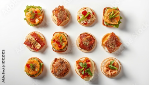 Variety of small sandwiches...