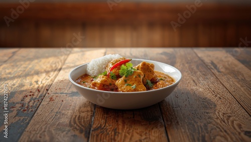 Chicken curry with rice and...