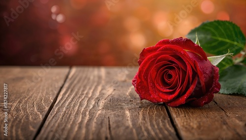 Red rose, Valentines Day gift, fresh flower for romantic gesture