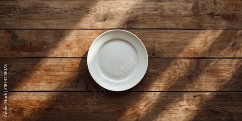 Wooden table with an empty ...