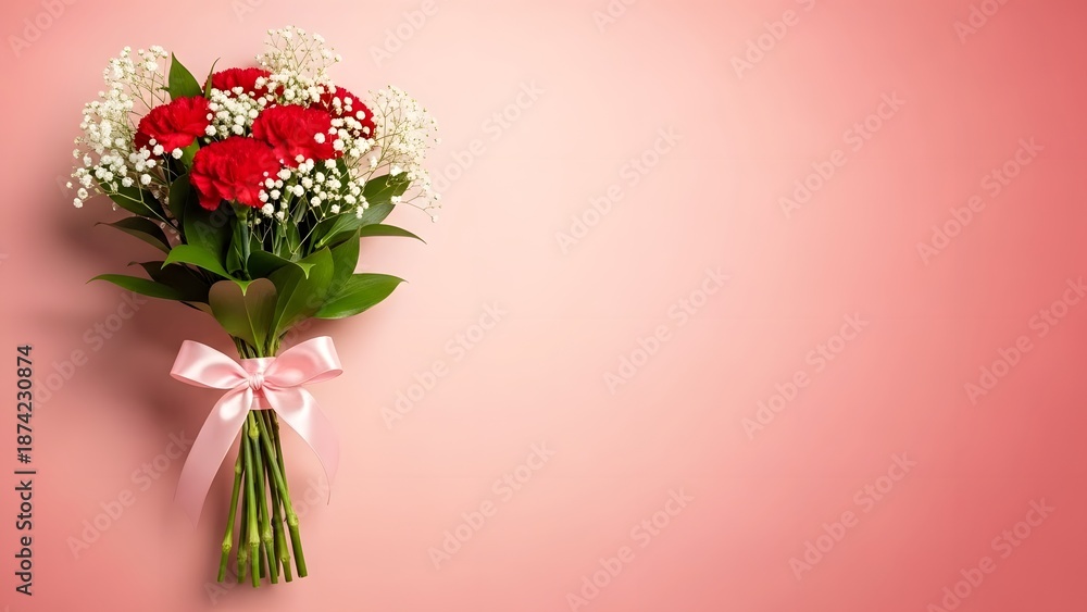 Fototapeta premium Valentine's day celebration with red hearts on love day