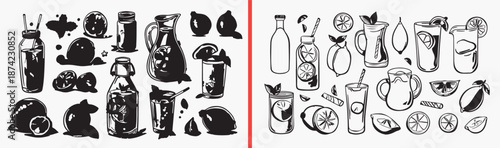 glass bottle illustration, potion container drawing, magic bottle artwork, fantasy potion design, hand drawn bottle clipart, apothecary jar illustration, stock potion artwork

