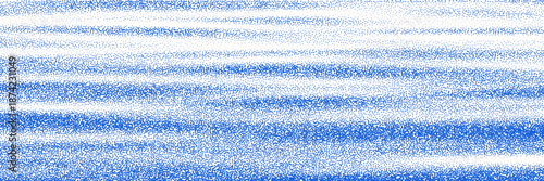 Speckle gradient background with blue soft horizontal waves lines. Vector subtle and grain texture, powdery backdrop for banner and template.