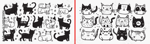 halloween cat illustration, witch symbol drawing, black cat artwork, spooky feline design, hand drawn halloween clipart, magic cat illustration, stock witch artwork

