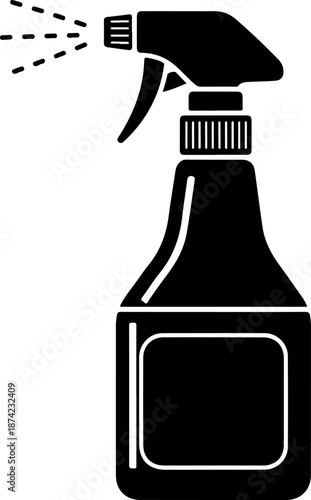 Garden Spray Bottle silhouette vector illustration