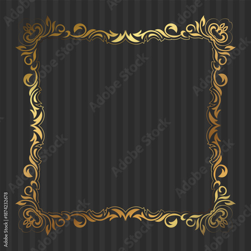 Elegant background with a decorative gold frame