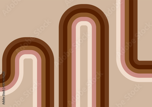 Retro themed striped background design 1712