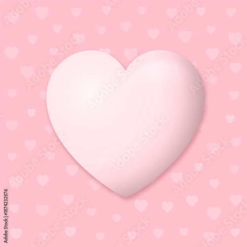 Valentines Day background with pink heart design 