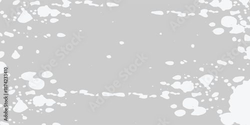 White Ink or Paint Splatter Isolated on Gray Background