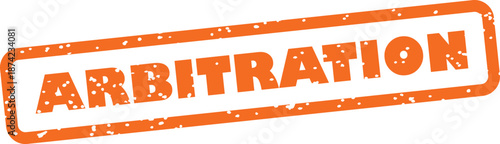 Arbitration stamp seal icon with grunge effect