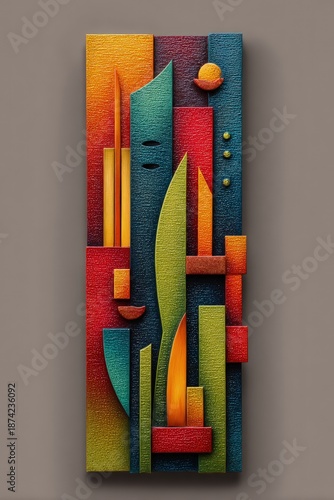 Vibrant Abstract Mosaic Wall Art