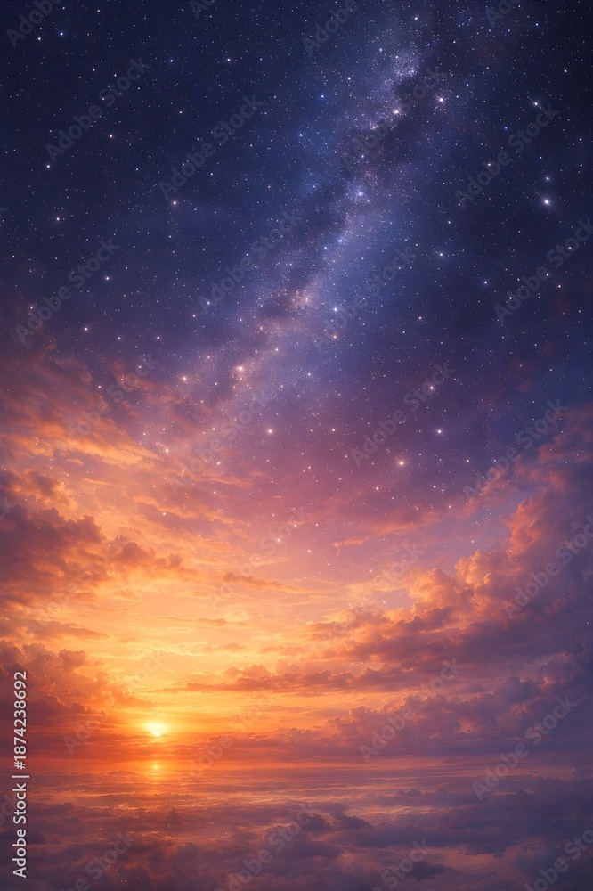 Naklejka premium sunset sky