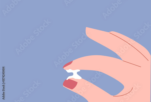 Vaginal discharge symptoms, medical concept of yeast infection, bacterial vaginosis and female reproductive health. Abnormal discharge vector illustration