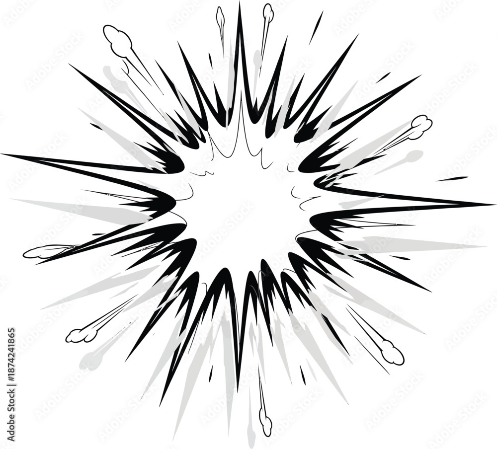 Naklejka premium graphic Illustrator burst