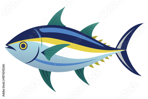 Canned Tuna Flakes Illustration for Canned Food Industry and Quick Meal Concepts