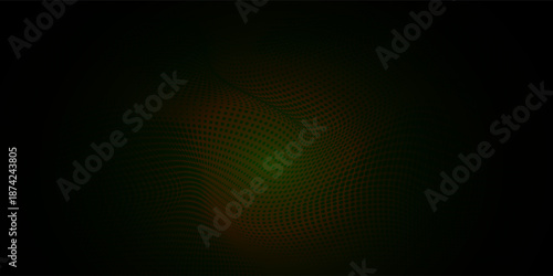 Abstract dots halftone red color pattern gradient texture with technology digital background.