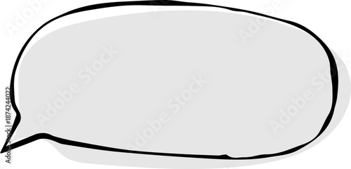 Oval comic speech bubble with thick outline