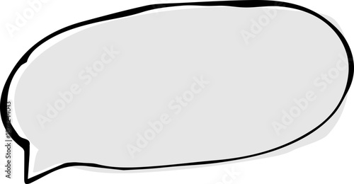 Wide oval speech bubble for comic text