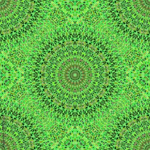 Geometrical mandala flower pattern background design - seamless oriental floral abstract spiritual vector art