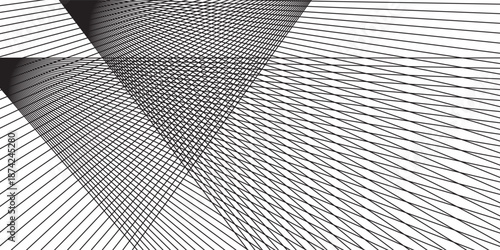 black and white abstract composed of thin lines intersecting and forming a complex geometric pattern suitable for contemporary graphic design, conceptual illustration volume 1