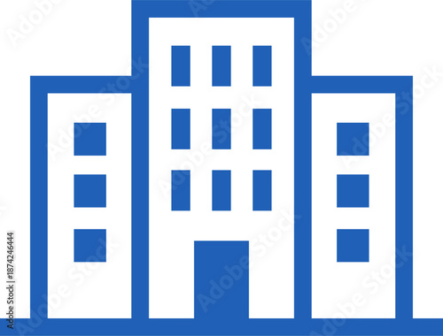 Apartment Icon – Residential Building Line Vector