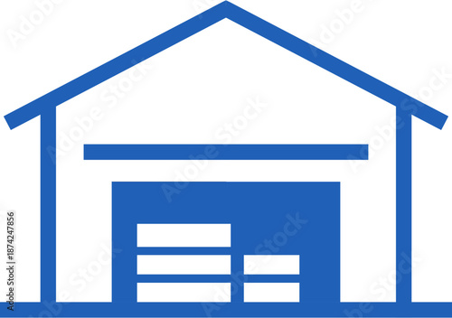Warehouse Icon – Industrial Property Line Icon