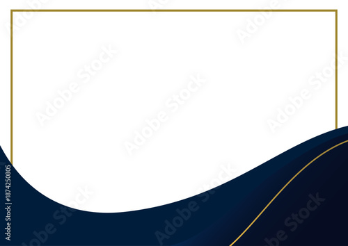 border wave blue navy frame certificate vector design elegant