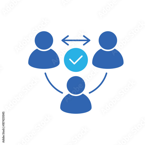 Icon a third party verification and external audit, isolated against a clean background.