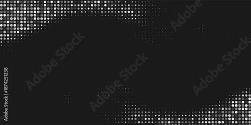 Black background with white dots. modern eps10. dots background illustration
