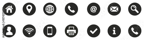 contact us business icon set