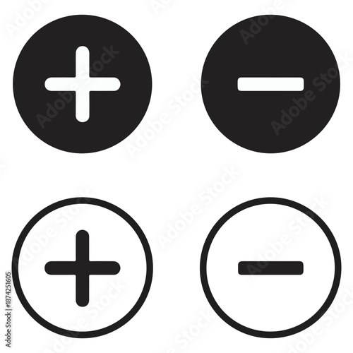 plus minus math symbol icon