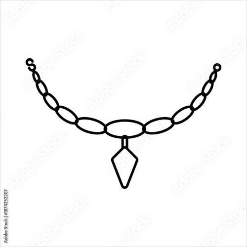 illustration of a necklace with a white background
