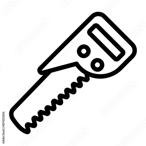 Hand saw Line Icon