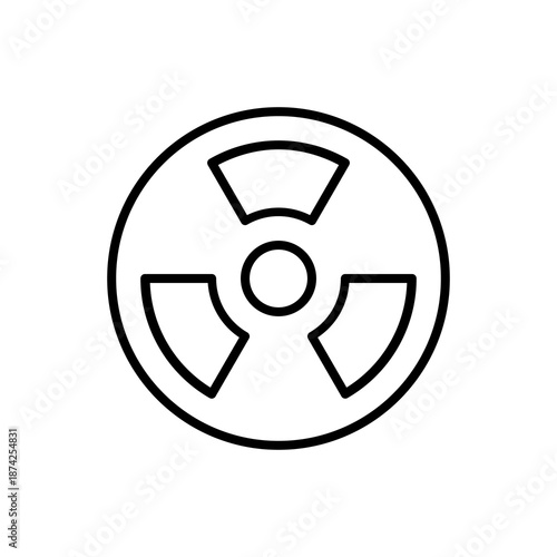 Nuclear Radiation Vector Icon Illustration On Isolated Background.