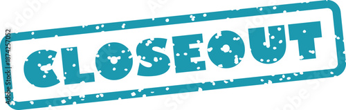 Grungy closeout stamp