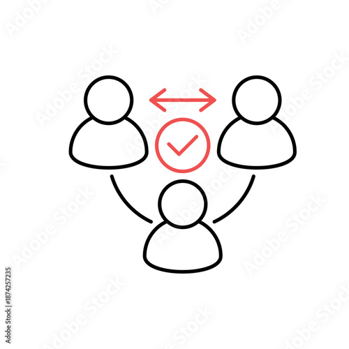 Icon a third party verification and external audit, isolated against a clean background.