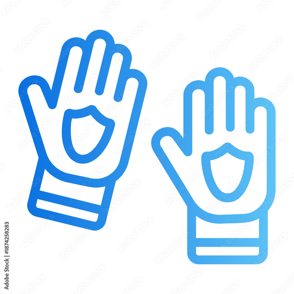 Obraz premium Work gloves Line Gradient Icon