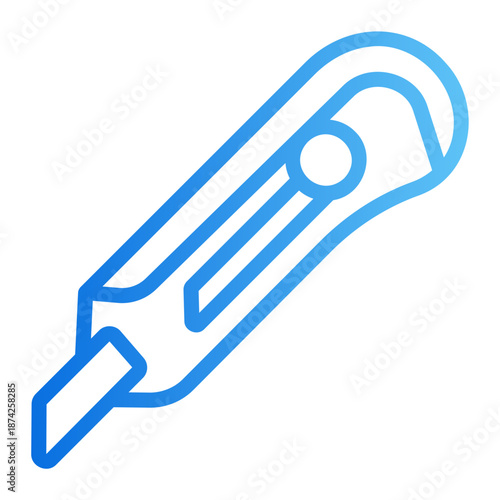 Utility knife Line Gradient Icon
