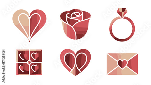 Valentine's Day Icon set.