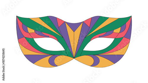Colorful Mask with artistic design for a festive event.