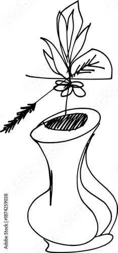 Abstract hand-drawn sketch representing balance and equilibrium through a minimal linear structure. Conceptual diagram suitable for architectural presentations, design concepts, system balance, and ab