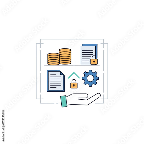 Financial Security and Investment Management Illustrative Icon