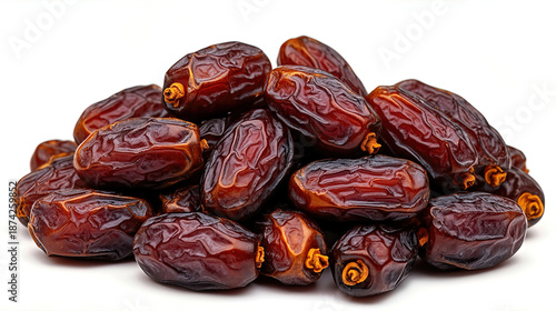 Wallpaper Mural Close-up of Dried Dates on White Background Emphasizing Textured Skin, Natural Sweetness, Heritage, and Healthy Indulgence Torontodigital.ca