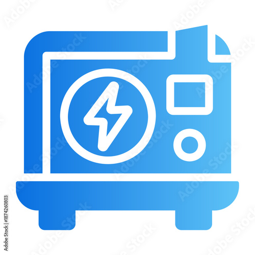 Power generator Line Gradient Icon