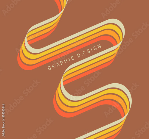 Wavy lines in perspective. Abstract background. Design for banner, flyer, poster, cover or brochure.